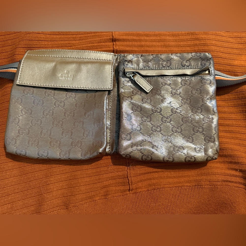 GUCCI GG Crystal Waist bag Gold